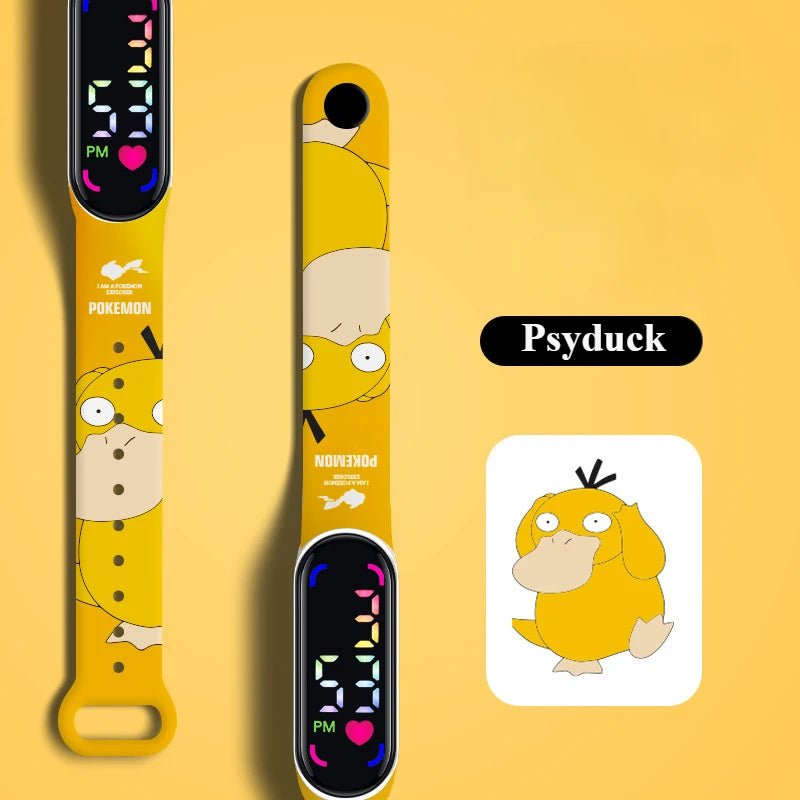 Pokemon Watch Pikachu Gengar, LED Digital Waterproof Watch for Kids, Electronic Wristwatch Boys Girls Birthday Gift - Kenner House Emporium
