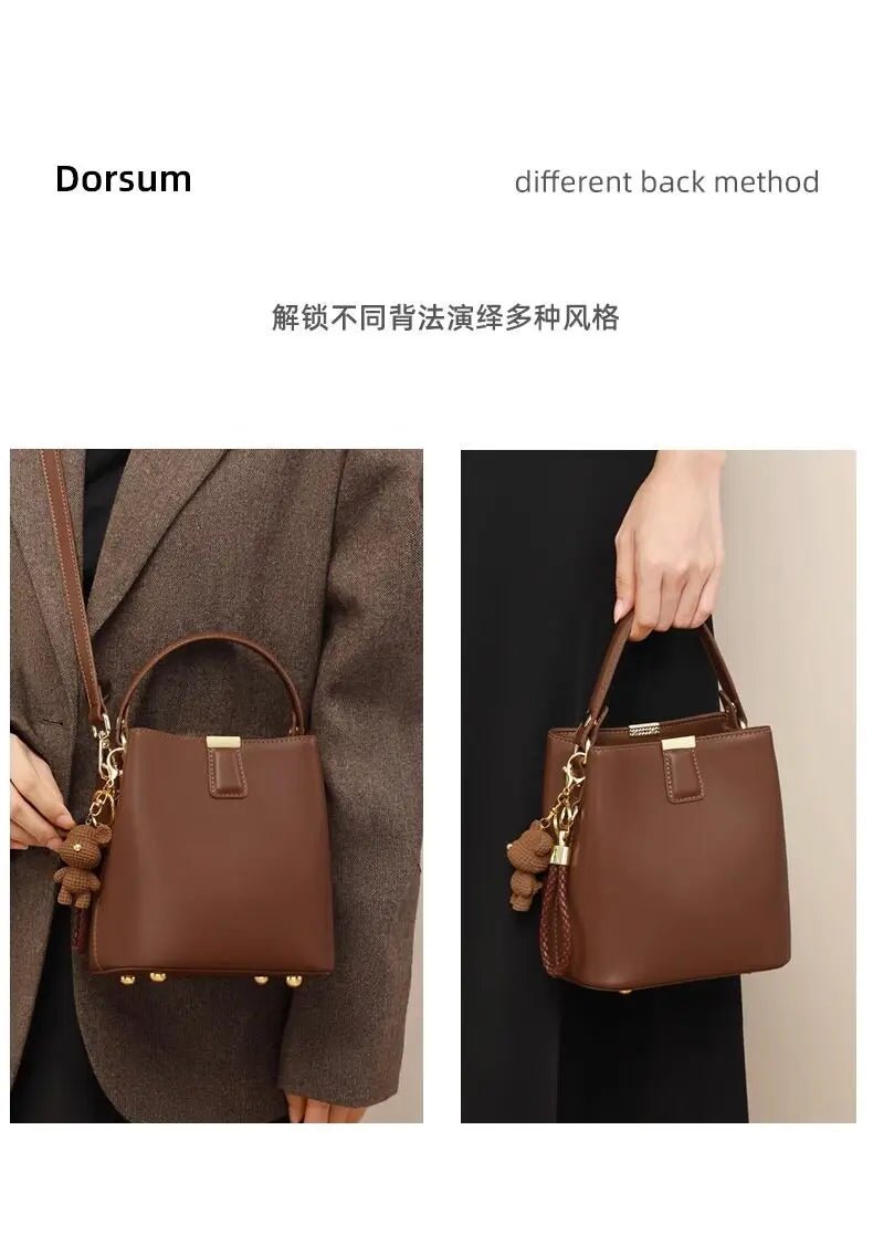 Women's Handbag，This year's popular versatile brown high - end casual crossbody bag is a new model for work and commuting, a bucke - Kenner House Emporium