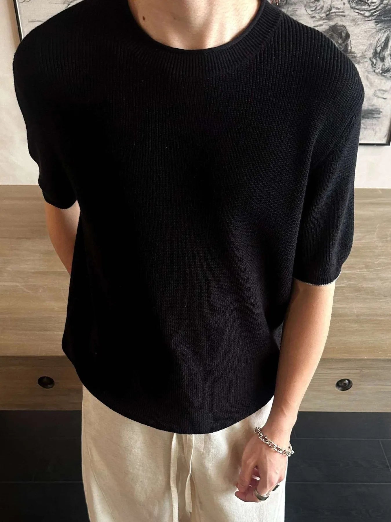 Men's Lightweight Knit Short Sleeve Knit Top - Kenner House Emporium