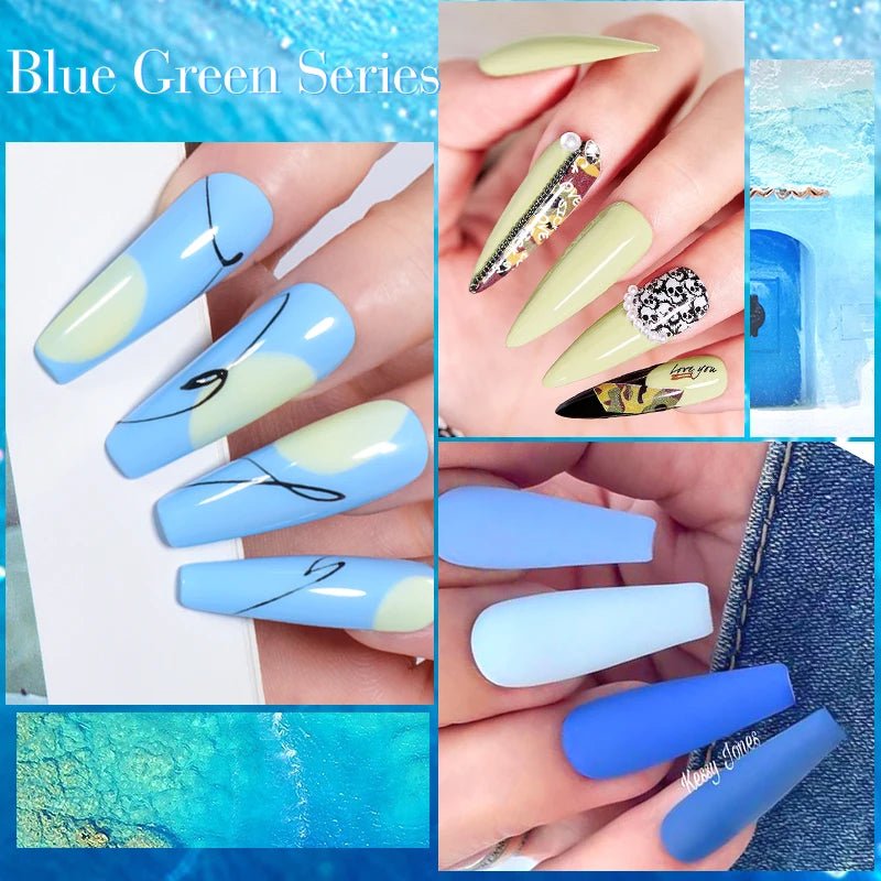 MEET ACROSS 8Pcs/Set Fluorescent Gel Nail Polish Summer Spring Colorful Laser Glitter Nail Art Gel Varnish Manicure For Nails - Kenner House Emporium