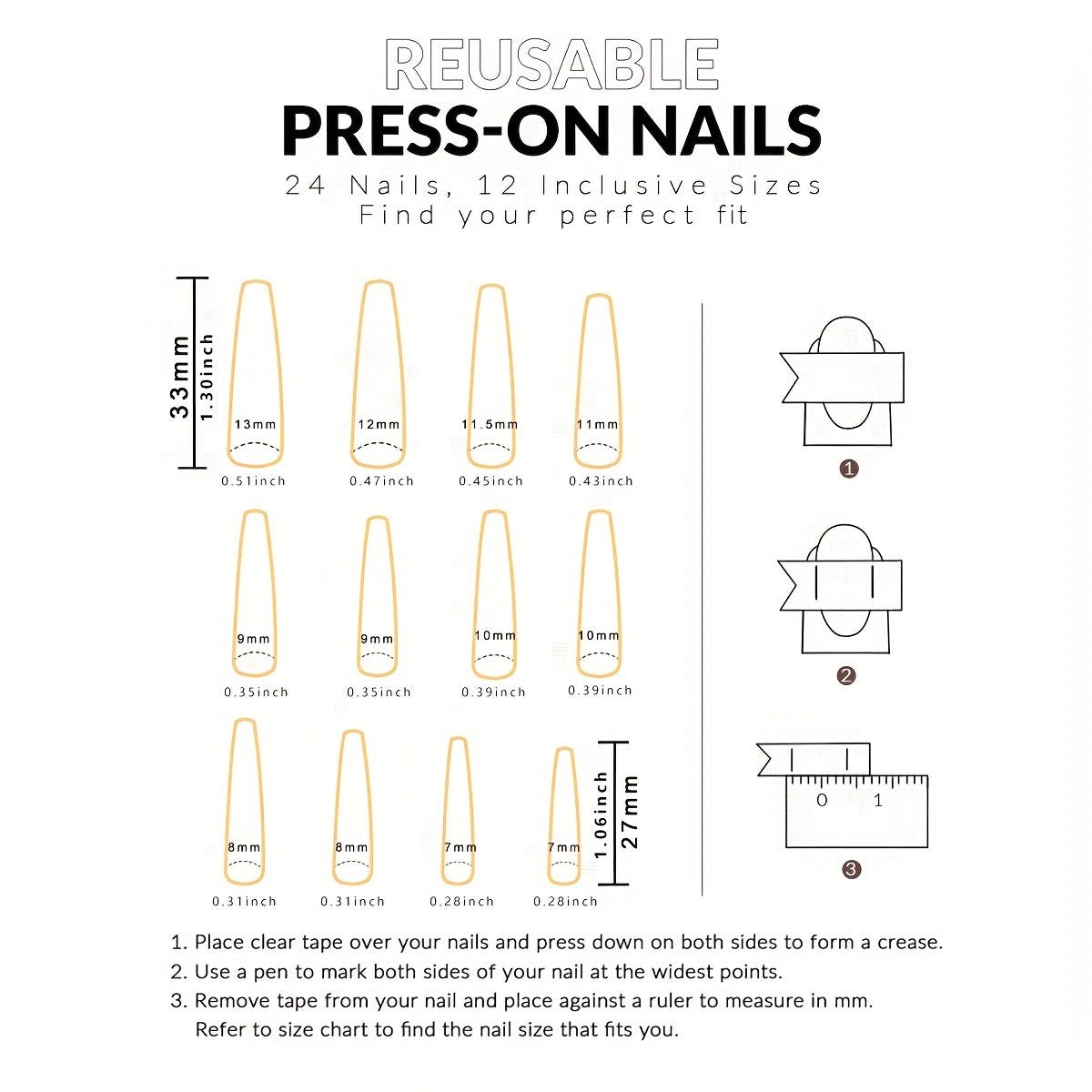[24pcs Press - On Nails] Lirches 24pcs Press - On Nails, Hot Golden Butterfly Fake Nails, Pre - made Matte Golden Glitter Wearable Nail Tips, Light Luxury Rhinestone Style, Instagram - Inspired Manicure Nail Stickers, Includes Jelly - Kenner House Emporium
