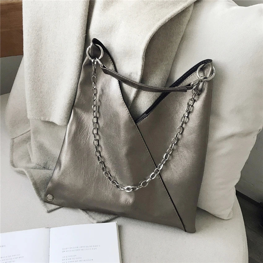Fashion Leather Handbags for Ladies Luxury Handbags Women Bags Designer Large Capacity Tote Simple Chain Shoulder Bag Female - Kenner House Emporium