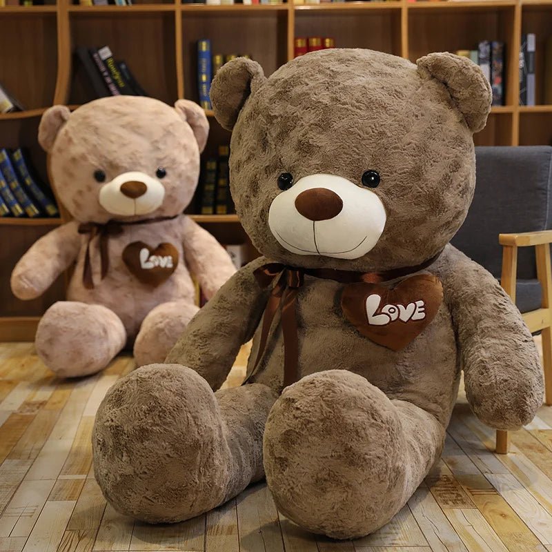 Nice New Hot High Quality 2 Colors Teddy Bear With Love Stuffed Animals Plush Toys Doll Pillow Kids Lovers Birthday Baby Gift - Kenner House Emporium