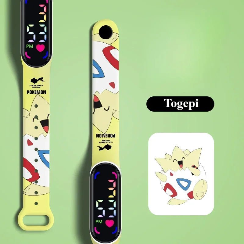 Pokemon Watch Pikachu Gengar, LED Digital Waterproof Watch for Kids, Electronic Wristwatch Boys Girls Birthday Gift - Kenner House Emporium