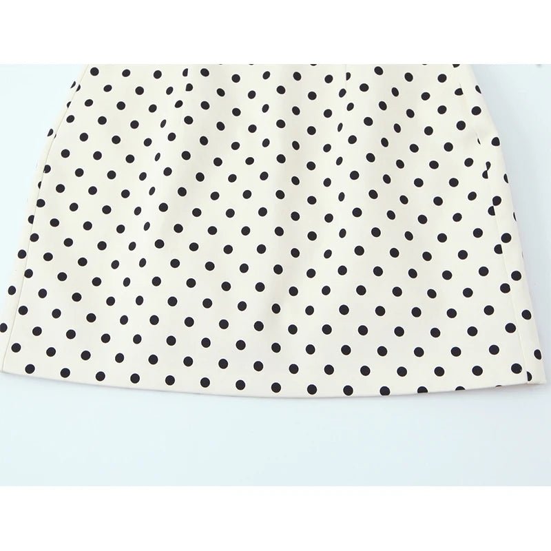 YENKYE New 2026 Women Bow Tie Short Sleeve Polka Dot Dress Sexy Pencil Mini Vestidos - Kenner House Emporium