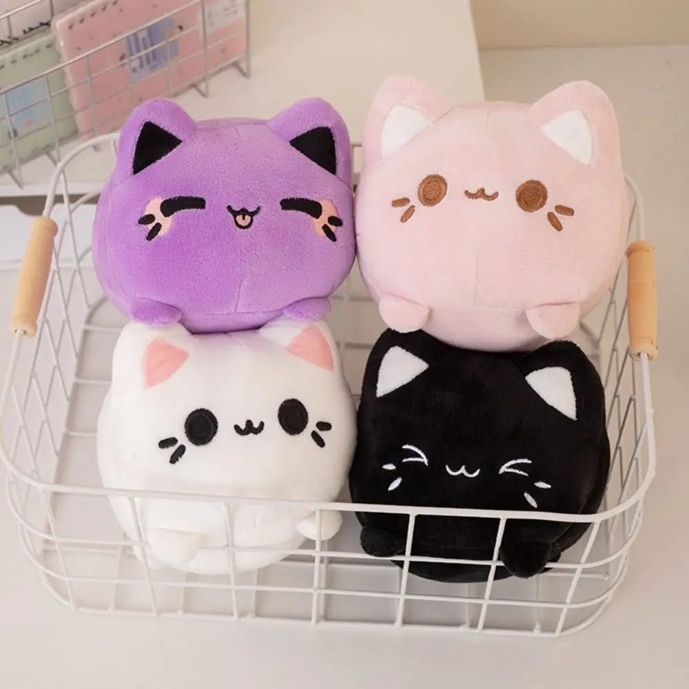 Stuffed Animals Black Cat Stuffed Cute Plushie Pink Peachy Kitten Plush Toys 20cm Cartoon Cat Soft Dolls Birthday Presents - Kenner House Emporium