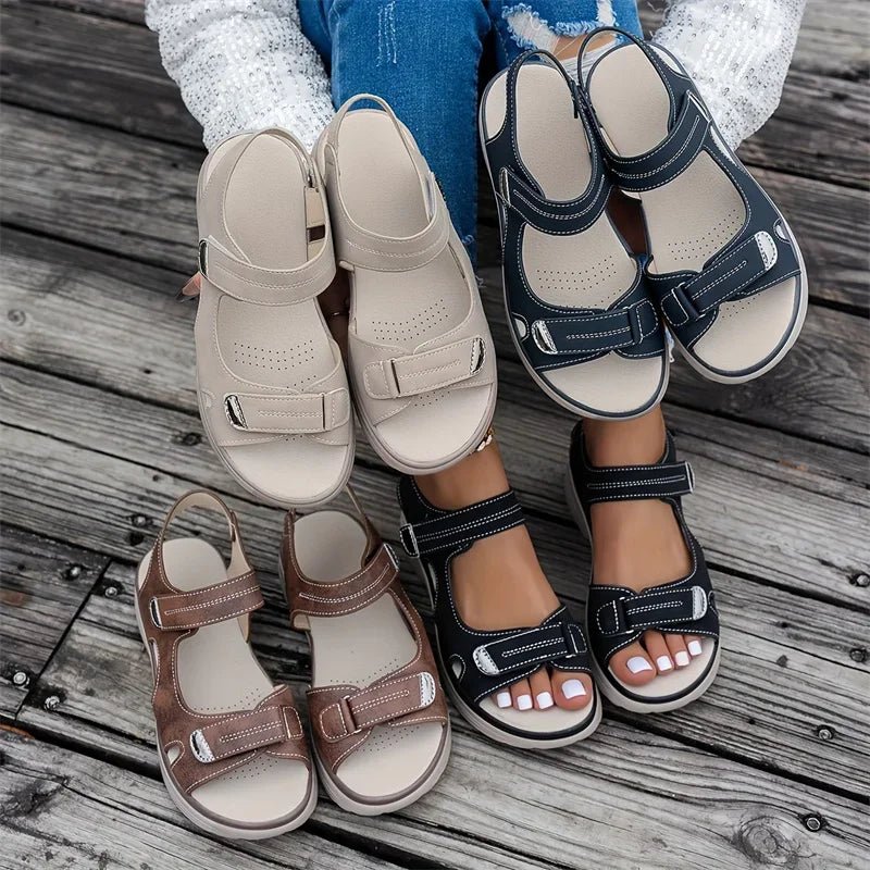 2025 New Summer Sandals Comfortable Sandals Women Walking Open Toe Wedges Women's Shoes Fashion Beach Slippers Platform Sandals - Kenner House Emporium