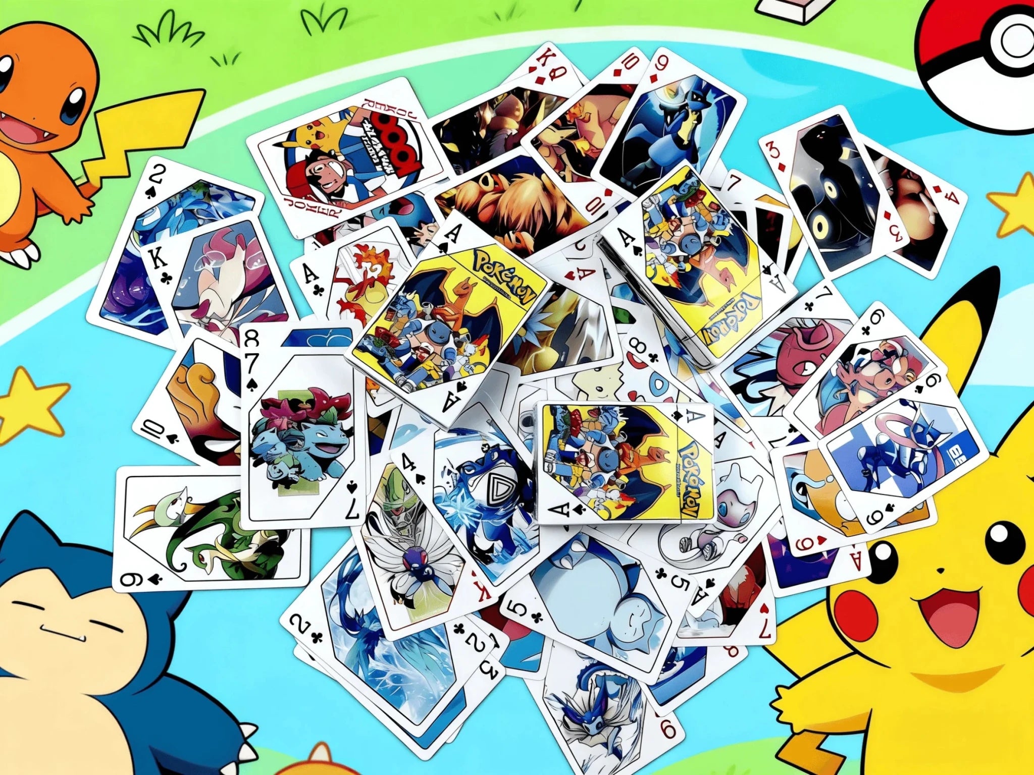 Pokemon Poker playing cards board games child kids toys Children toy deck card game set Cute Cartoon Pikachu Charizard Poke Ball - Kenner House Emporium