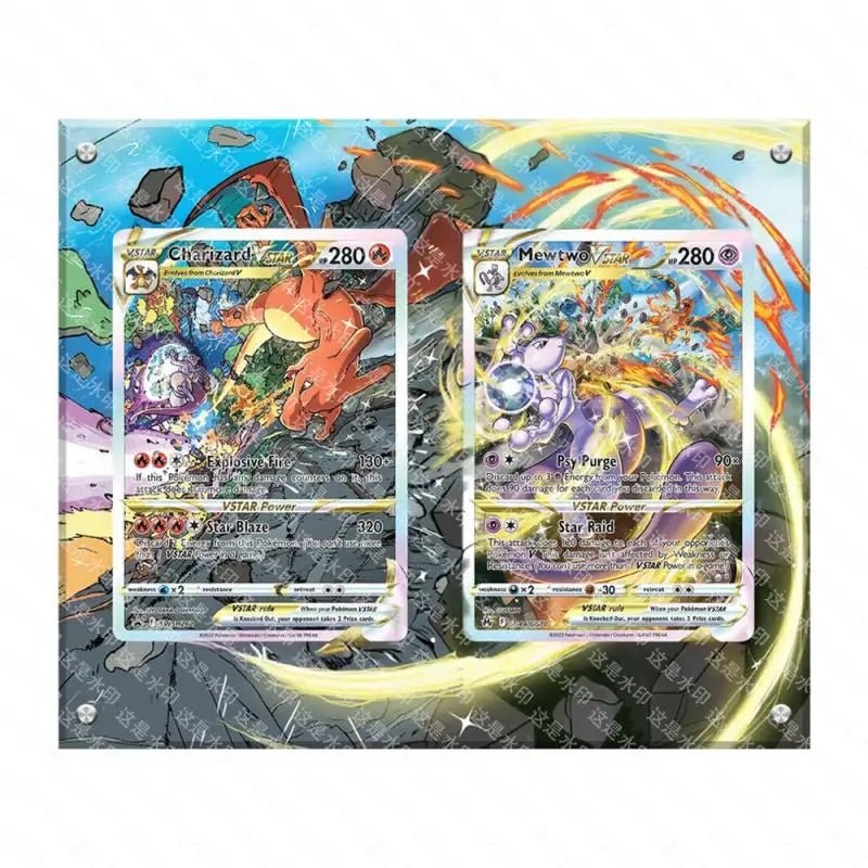 Pokemon Anime Classics Game Collection Display Stand Charizard Mewtwo Latias Self Made Acrylic Extended Painting Stuck Brick - Kenner House Emporium