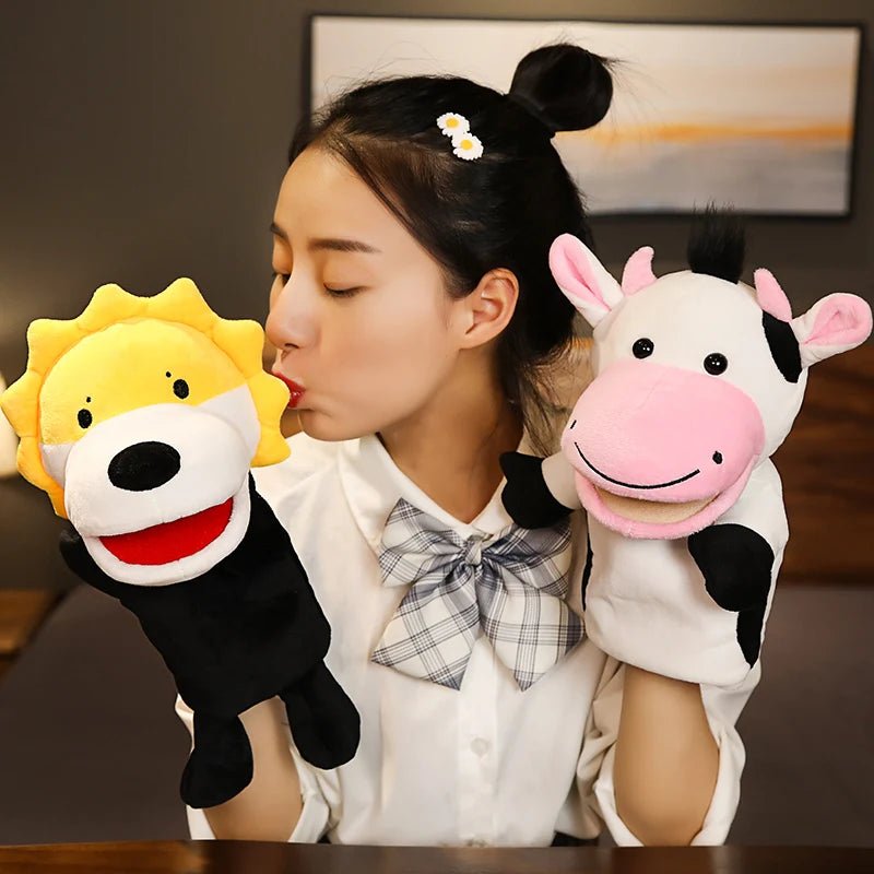 Stuffed Plush Animals Toys Hand Finger Puppet Kawaii Dolls Educational Baby Toys Learning & Education Monkey Tiger Children Gift - Kenner House Emporium