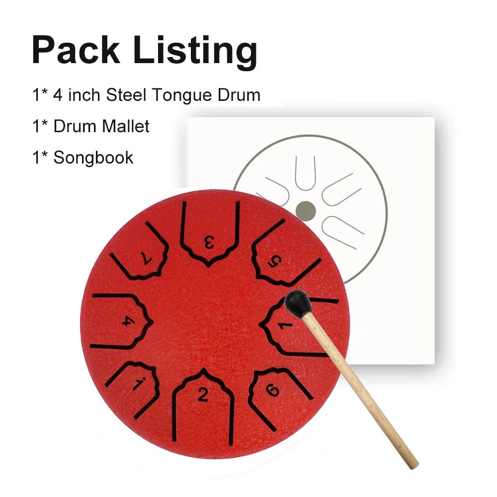Mini Steel Tongue Drum 4 Inch 8 Notes Rain Drum for OutsideSteel Tongue Drum Rain Chime Musical Instruments for Adults Kids - Kenner House Emporium
