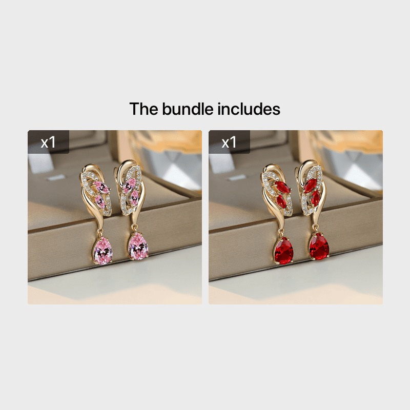 Romantic Flower Dangle Earrings Women Birthstone Party Earrings Jewelry Gifts - Kenner House Emporium