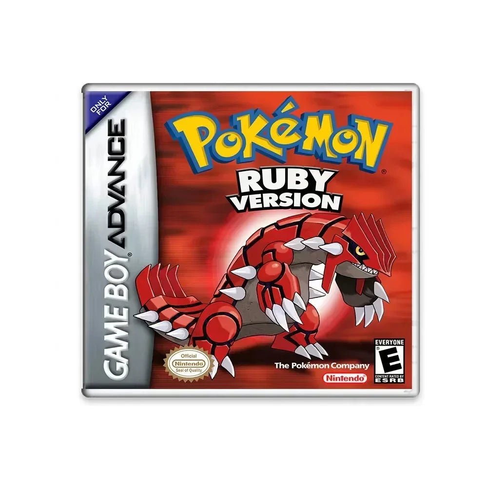 NEW Pokemon Series Emerald FireRed Leafgreen Ruby Sapphire 5 Versions GBA Game in Box for 32 Bit Video Game Cartridge No Manual - Kenner House Emporium