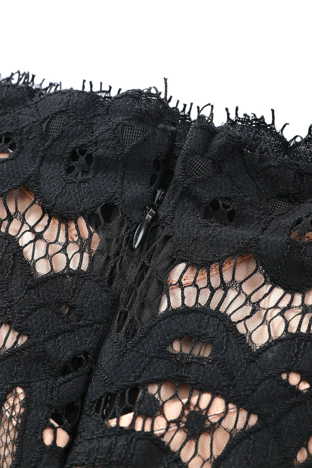 Off - Shoulder Long Sleeve Lace Dress - Kenner House Emporium