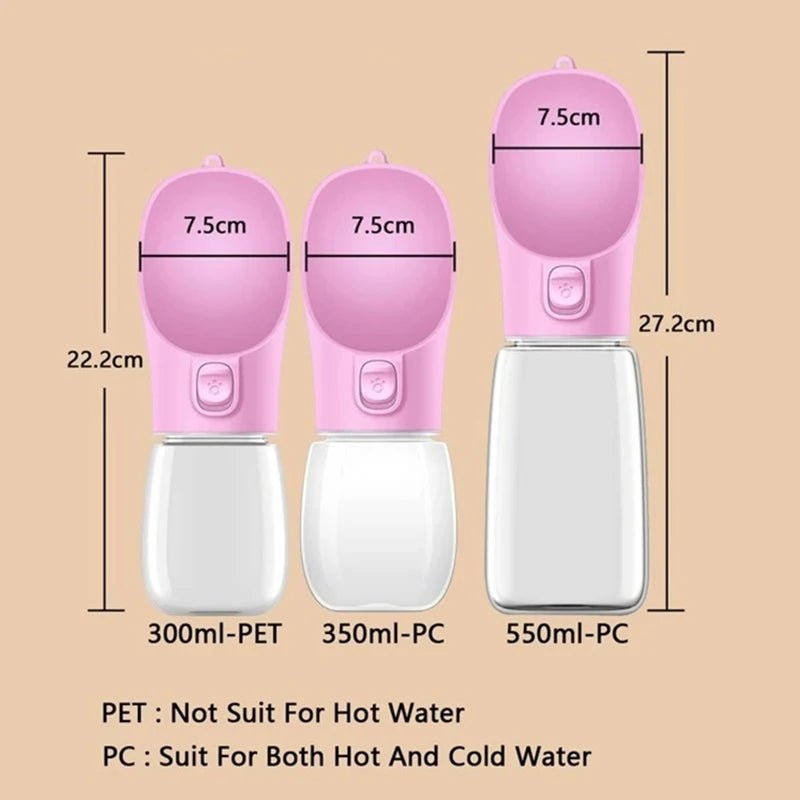 Portable Dog Water Bottle For Small Large Dogs Cat Outdoor Leakproof Walking Drinking Bowls Chihuahua French Bulldog Supplies - Kenner House Emporium