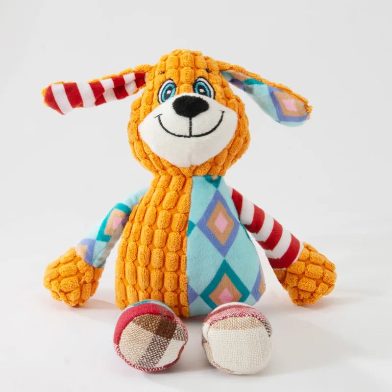 Pet Plush Toy Cat Dog Puzzle Toy Cute Animals Bite Resistant Interactive Squeaky Pet Dog Teeth Cleaning Chew Toy Pet Supplies - Kenner House Emporium