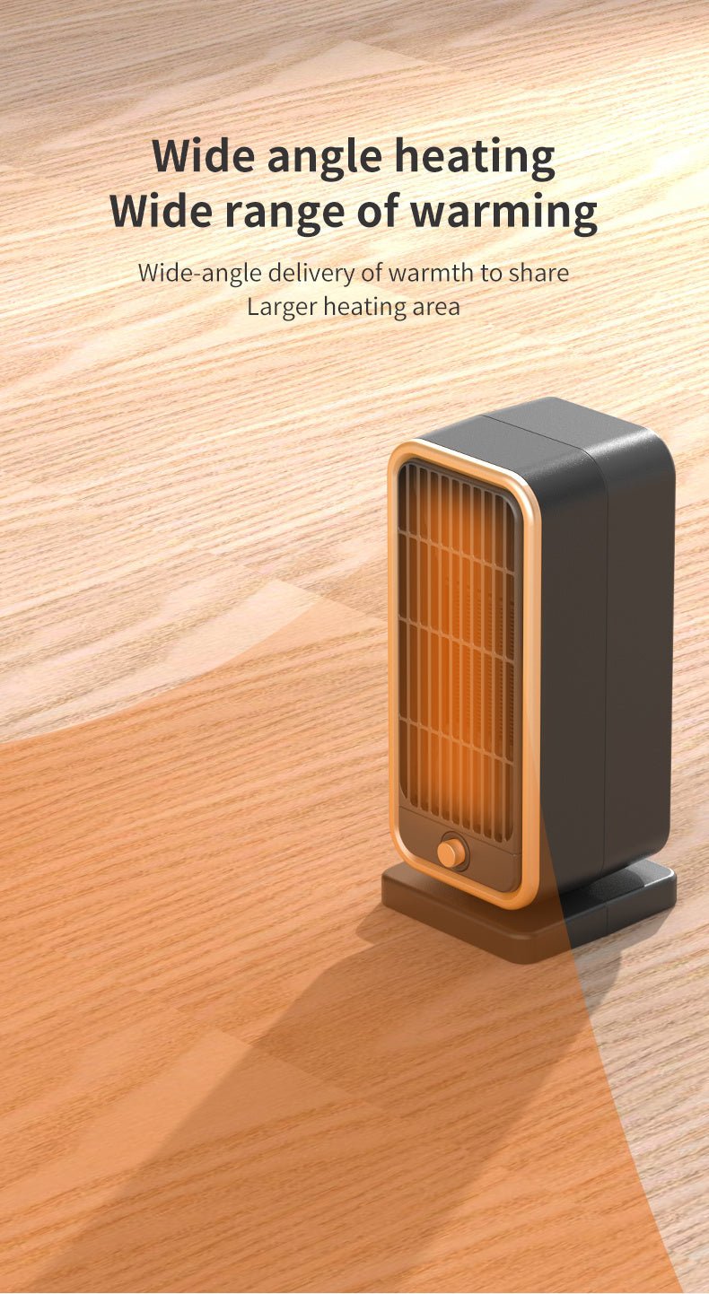 Quiet 500W Ceramic Electric Space Heater, Square Shape, 110 - 130V US Plug, No Energy Efficiency Rating, Tip - over Protection, Portable Heating Equipment for Bedroom, Living Room, Office - Kenner House Emporium
