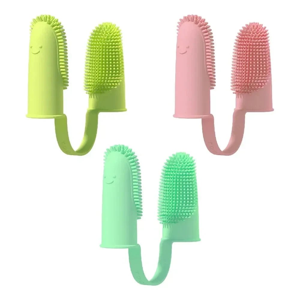Pet Two - finger Toothbrush Dog Cat Pet Supplies Teeth Cleaning Finger Set Oral Cleaning Tools Pet Two - finger Toothbrush Dog Cat - Kenner House Emporium