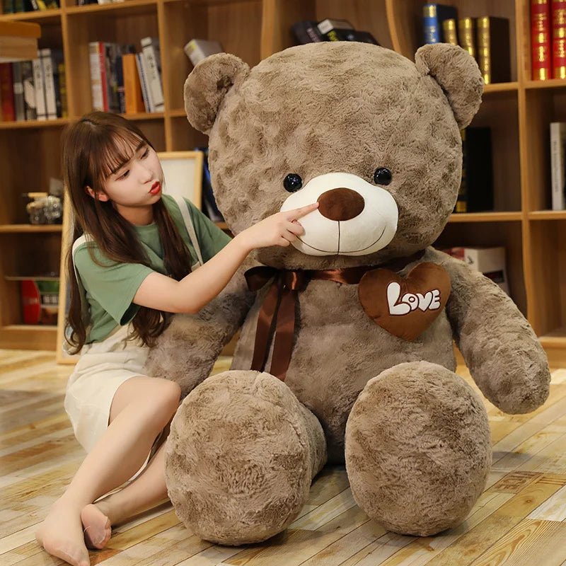 Nice New Hot High Quality 2 Colors Teddy Bear With Love Stuffed Animals Plush Toys Doll Pillow Kids Lovers Birthday Baby Gift - Kenner House Emporium