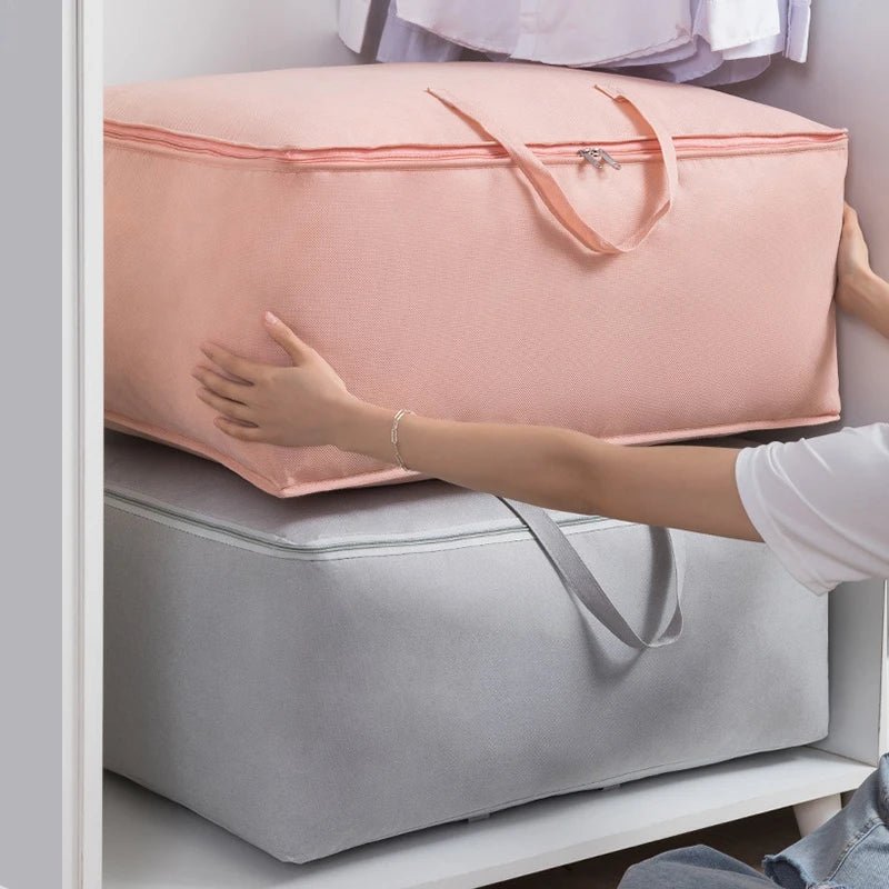 Large Capacity Clothes Storage Bag Waterproof Cabinet Wardrobe Organizer Quilt Pillow Blanket Organizer Dustproof Bedding Storag - Kenner House Emporium