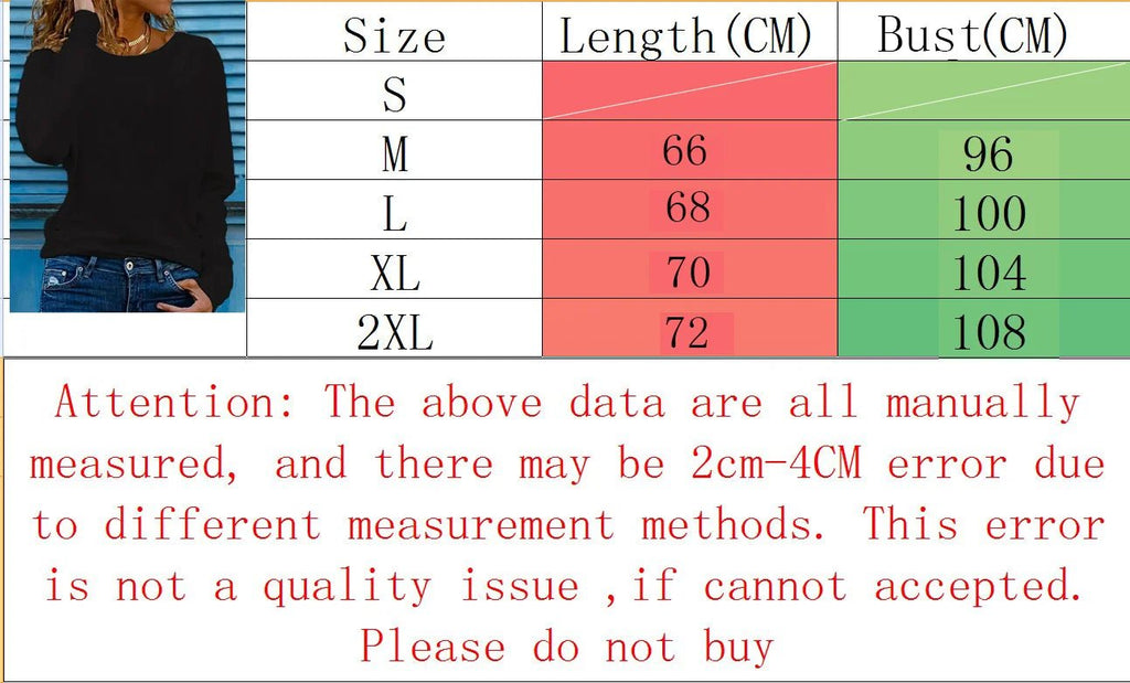 Women's Spring and Autumn 100% pure cotton fashionable casual loose cross letter pattern printed round neck long sleeved T-shirt - Kenner House Emporium