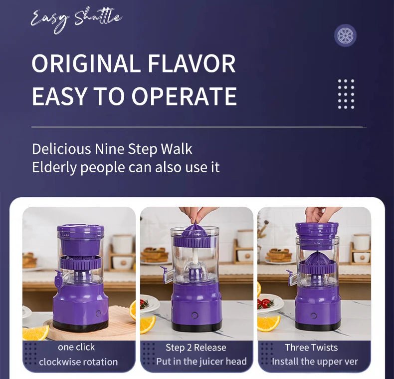Electric Portable Blender Orange Juicer Mini Blender Automatic USB Charging Juicer Fruit Machine Juice Mixer Kitchen and Home - Kenner House Emporium