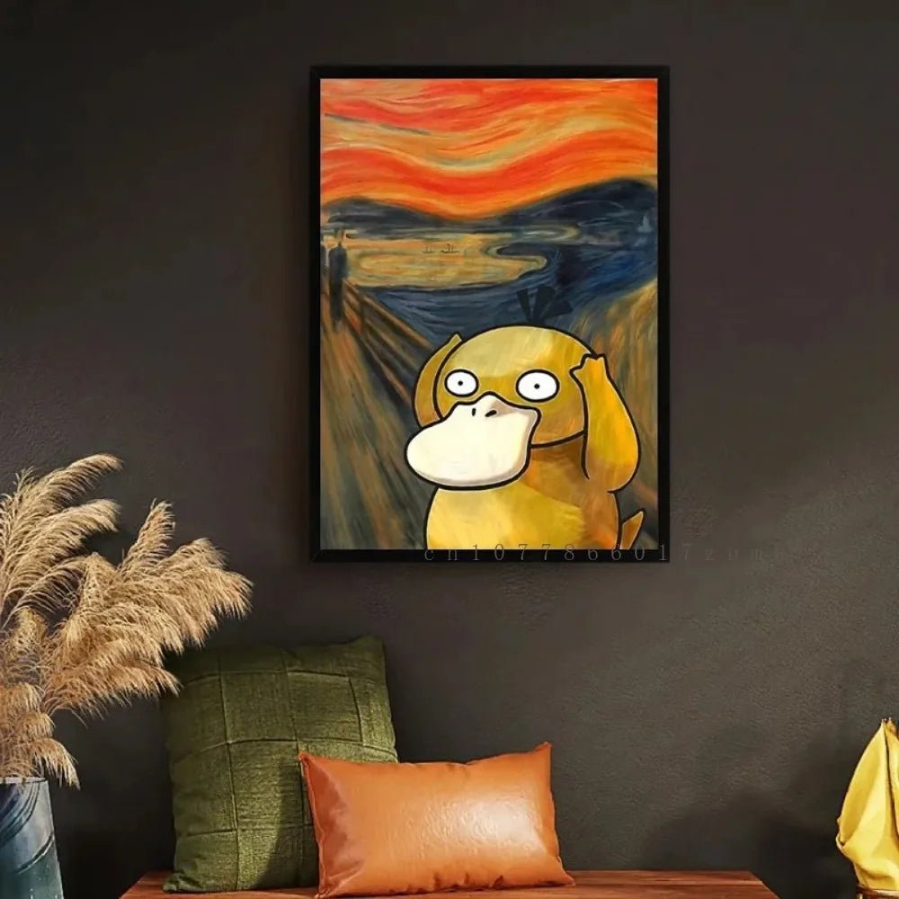 Pokmon Anime Character Pikachu Posters Van Gogh Museum Watercolor Canvas With HD Printed Wall art Pictures For Living Room Gifts - Kenner House Emporium