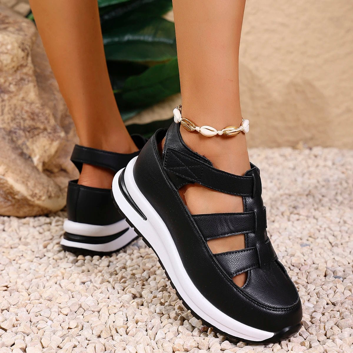 Women's Sandals Summer 2025 Shoes Platform Wedge High - heeled Gladiator Comfortable Casual New in Luxury White Round Toe on Offer - Kenner House Emporium