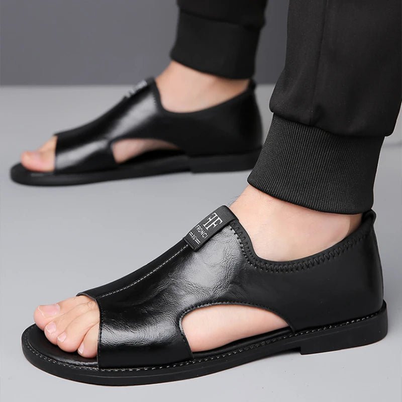 Sandals for Men Brand Casual Shoes Outdoor Fashion Men's Slippers Comfortable Beach Shoes High Quality Leather Men Flat Sandals - Kenner House Emporium
