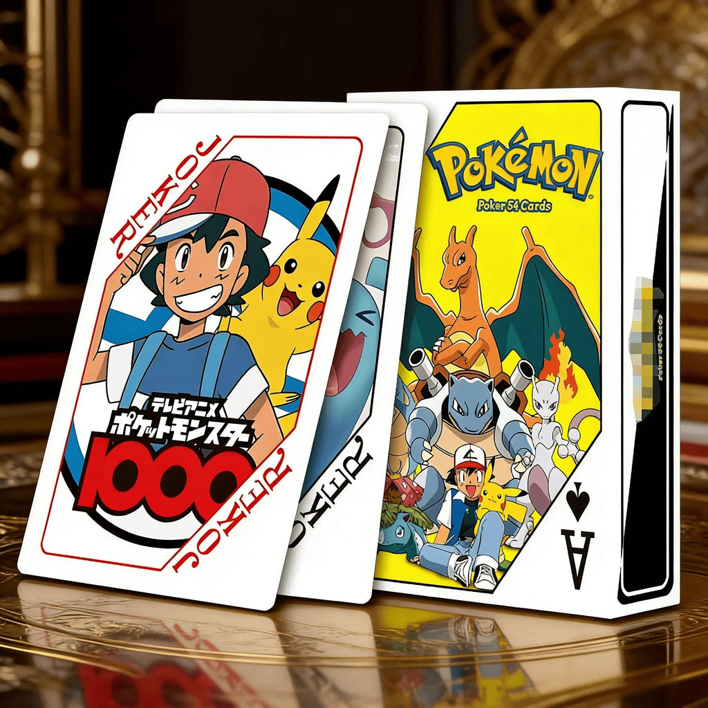 Pokemon Poker playing cards board games child kids toys Children toy deck card game set Cute Cartoon Pikachu Charizard Poke Ball - Kenner House Emporium