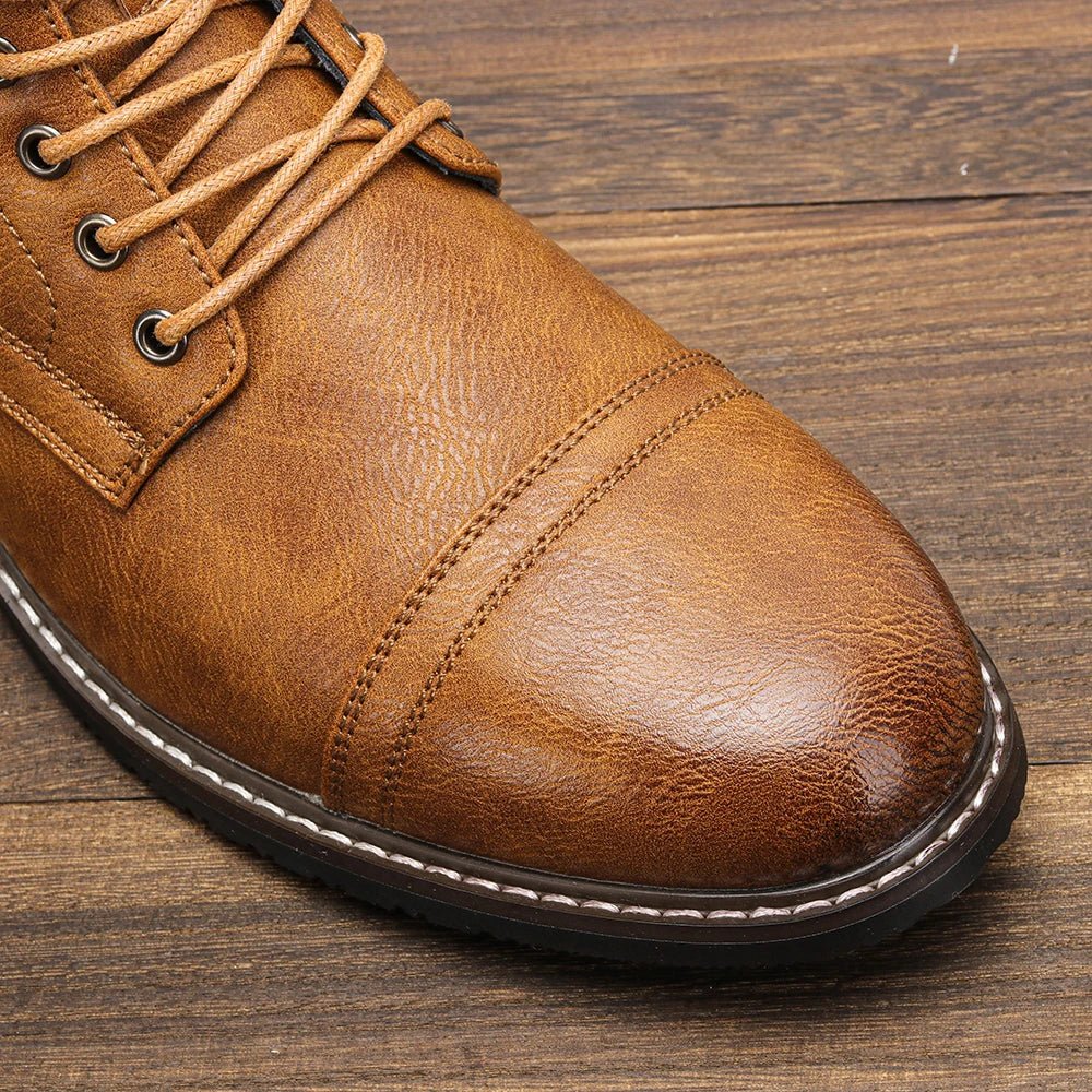 Comfortable Spring Leather Ankle Boots for Men 2025 fashion Men Boots - Kenner House Emporium