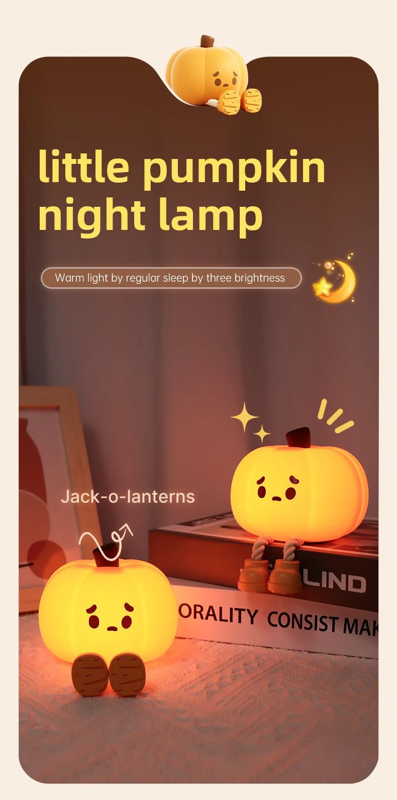 Mushroom Night Light LED Rechargeable USB Table Lamp Desk Room Decoration Baby Nursery Kids Birthday Gift Animal Pumpkin Lantern - Kenner House Emporium