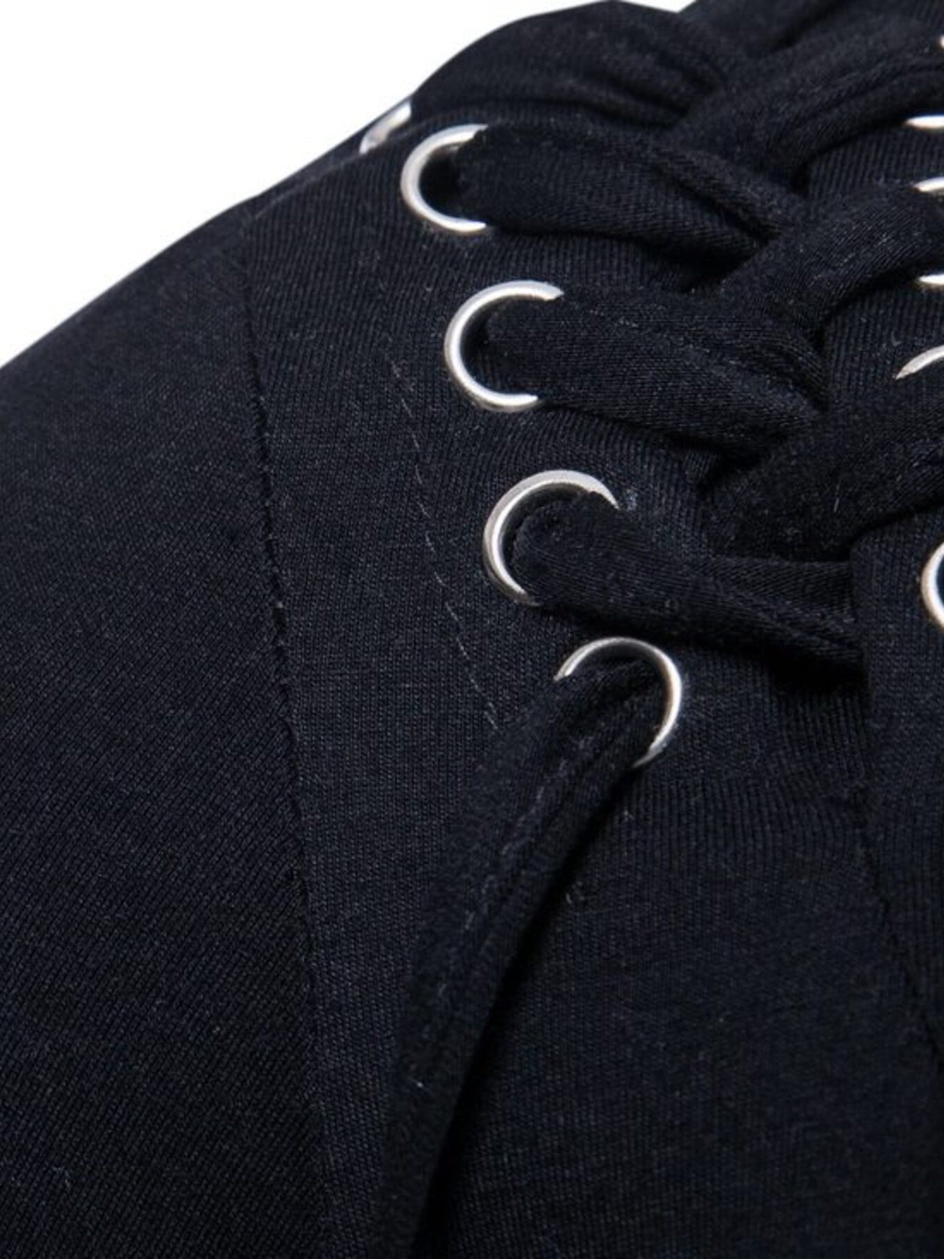 Men's Lace - Up Asymmetric Hem T-Shirt - Kenner House Emporium