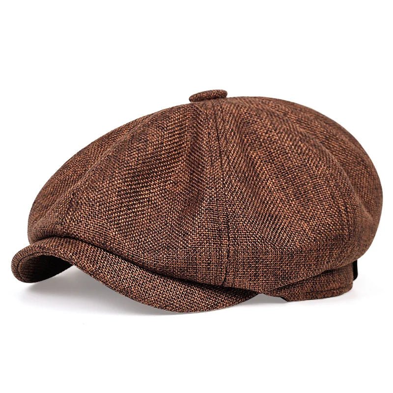 Men Casual Newsboy Hat Spring Autumn Retro Beret Hats Wild Casual Hats Unisex Wild Octagonal Cap for Men Street Caps Gorras - Kenner House Emporium
