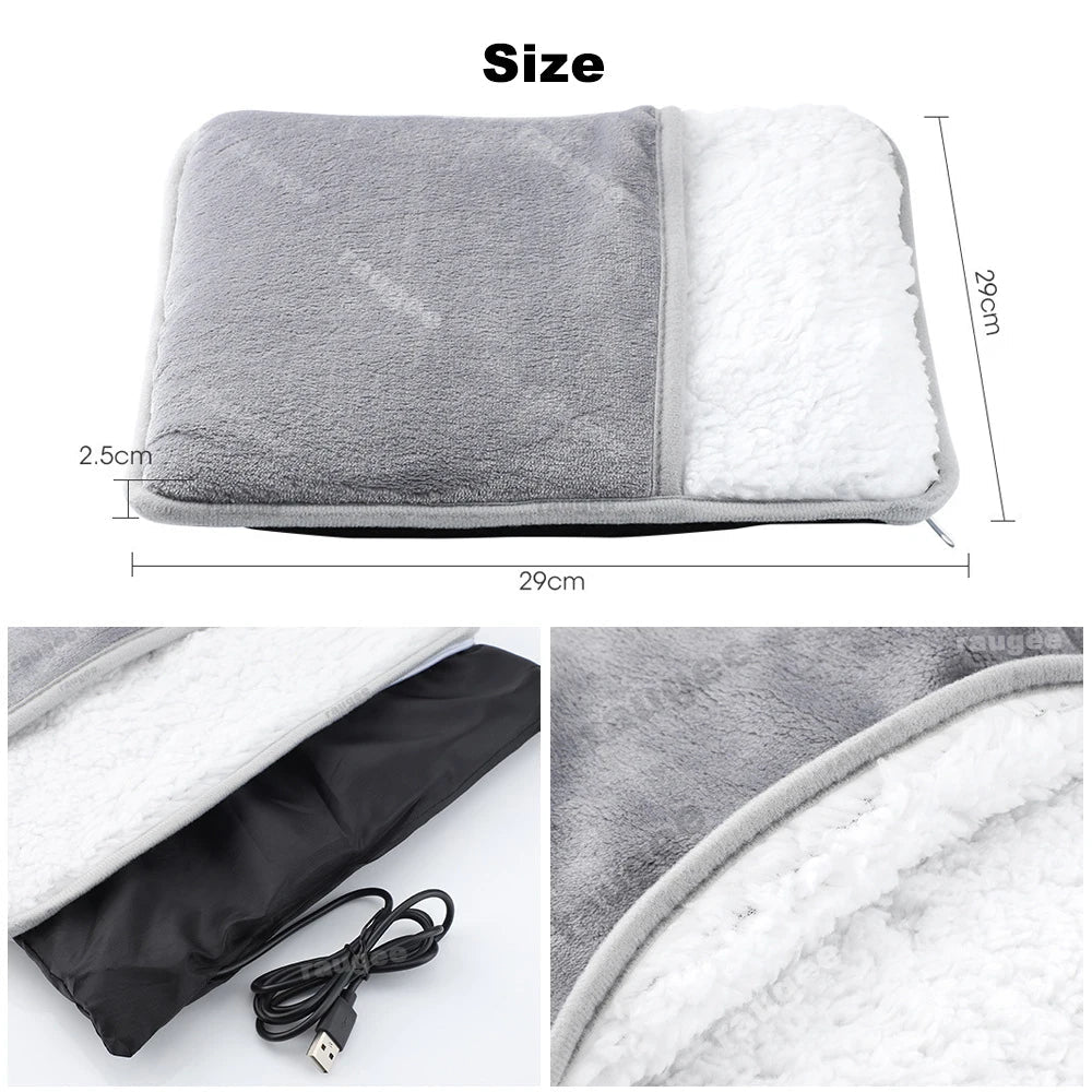 Foot Warmer Winter Electric Foot Heating Pad Soft Flannel Washable Foot Warmer Constant Temperature Heating Foot Warming Mat - Kenner House Emporium