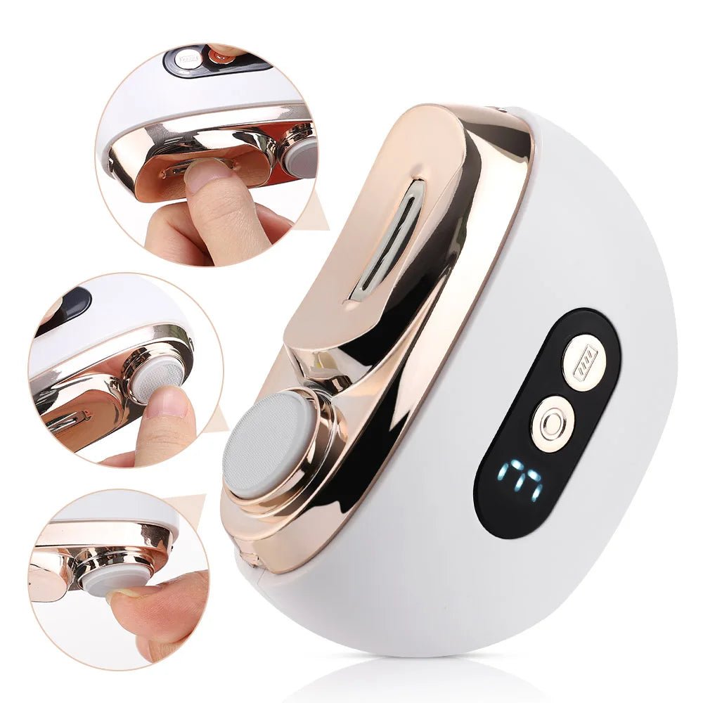2 In 1 Electric Nail Clippers Manicure Anti - Splash Nail Trimmer For Baby Finger Toe Scissors Pedicure Thick Nails Cutter Tools - Kenner House Emporium