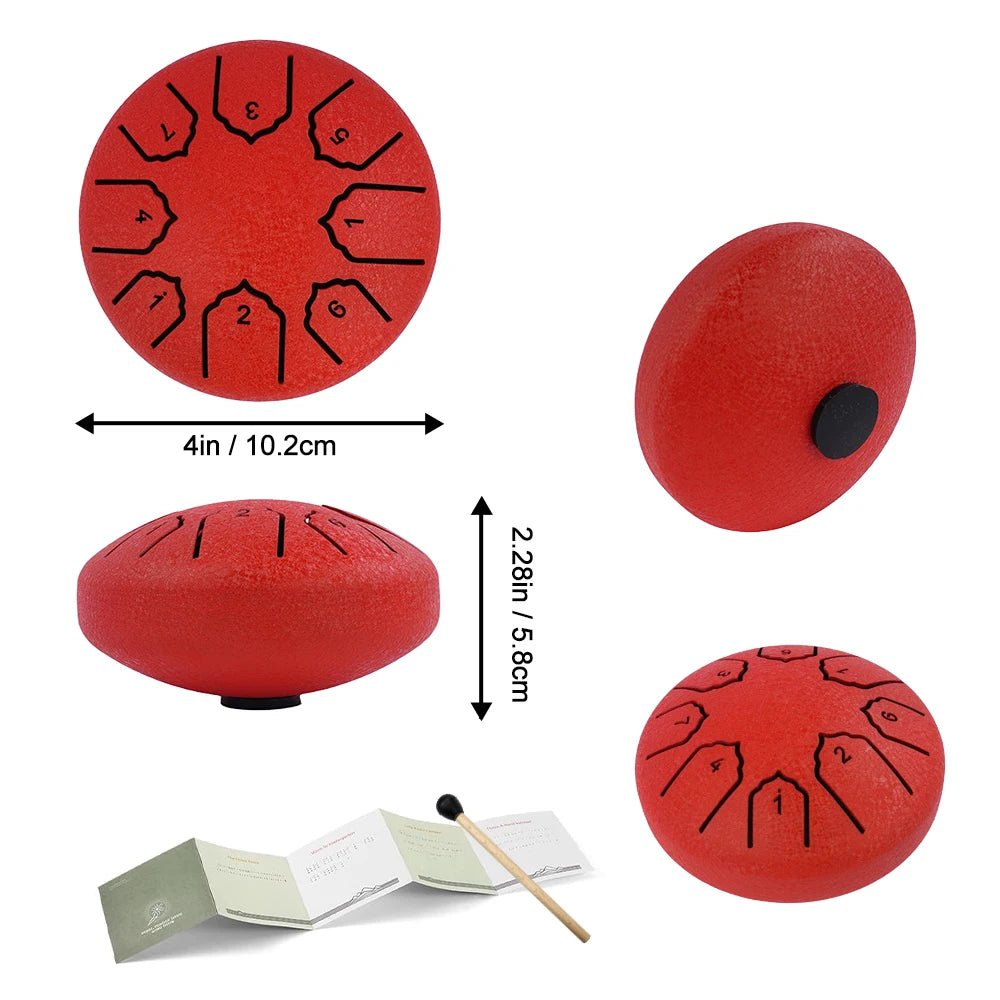 Mini Steel Tongue Drum 4 Inch 8 Notes Rain Drum for OutsideSteel Tongue Drum Rain Chime Musical Instruments for Adults Kids - Kenner House Emporium