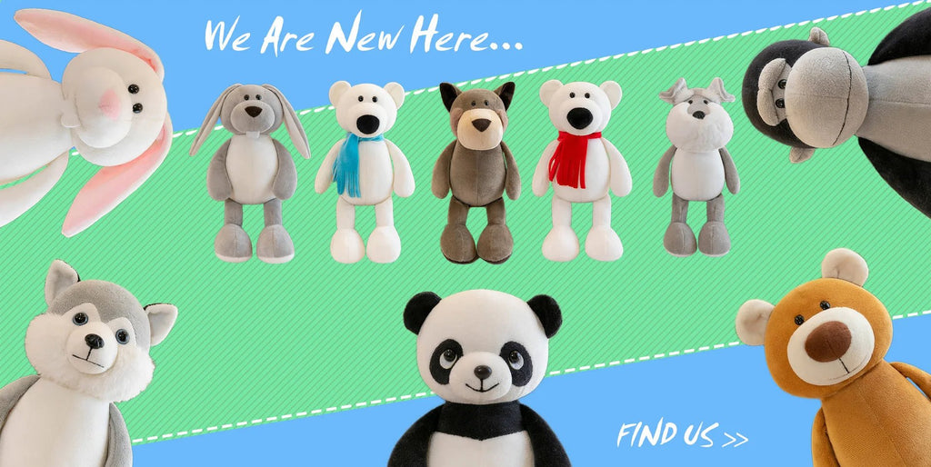 Stuffed Plush Animals Toys Soft Dolls Jungle Lion Elephant Tiger Dog Fox Monkey Deer Children Gift Kawaii Baby Kids Hobbie Toys - Kenner House Emporium