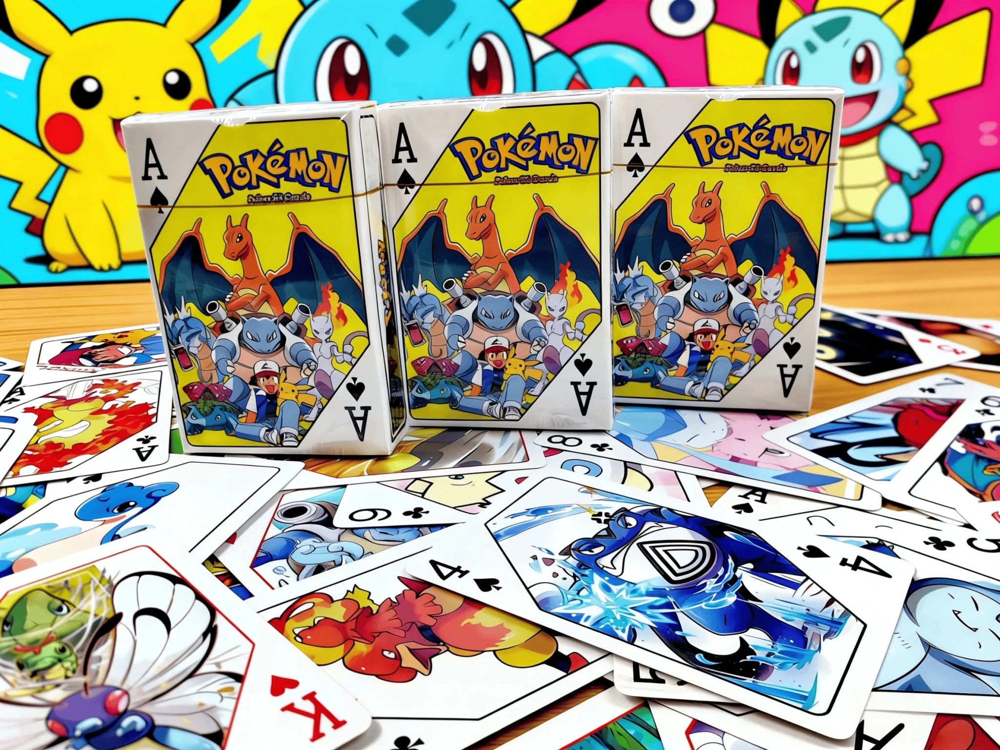 Pokemon Poker playing cards board games child kids toys Children toy deck card game set Cute Cartoon Pikachu Charizard Poke Ball - Kenner House Emporium