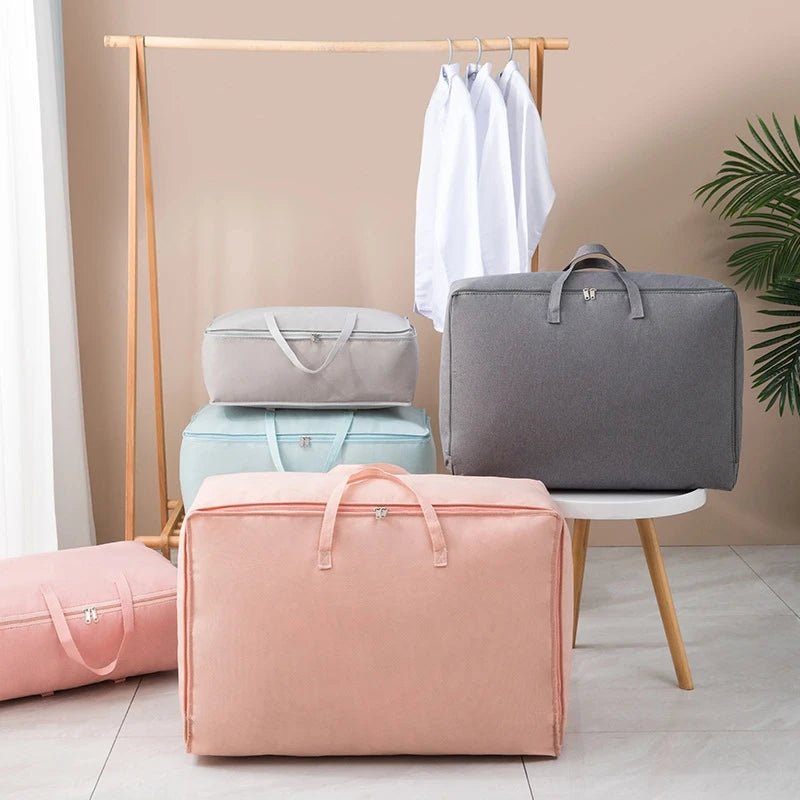 Large Capacity Clothes Storage Bag Waterproof Cabinet Wardrobe Organizer Quilt Pillow Blanket Organizer Dustproof Bedding Storag - Kenner House Emporium