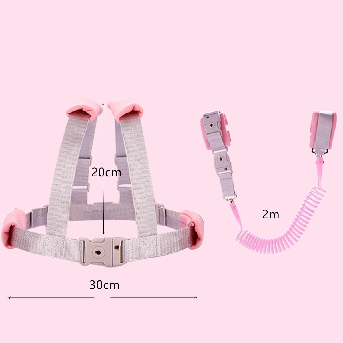 Infants and young children's loss prevention belt traction rope Baby loss prevention bracelet 2m spring rope Walking baby safety - Kenner House Emporium