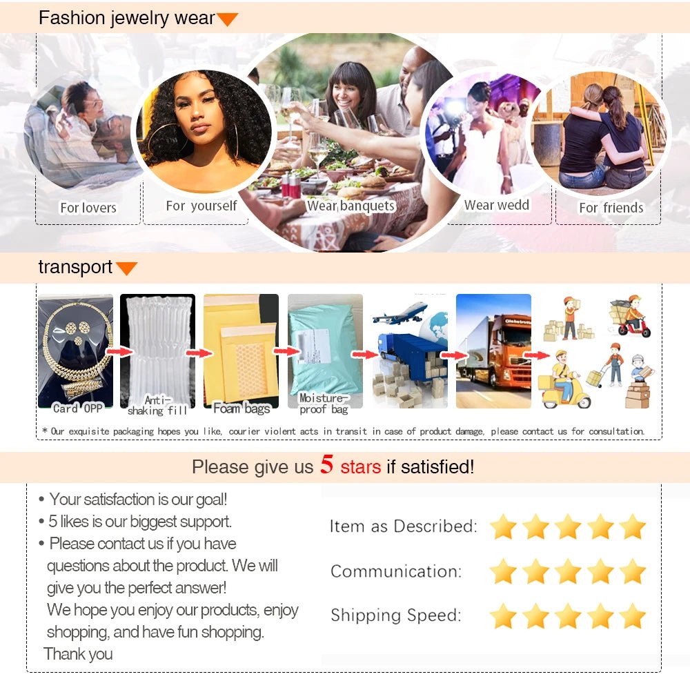New Women Jewelry Two Tone Classic Design Necklace Set Long Drop Earrings Bracelet And Ring Full Set Jewelry Party Trending - Kenner House Emporium