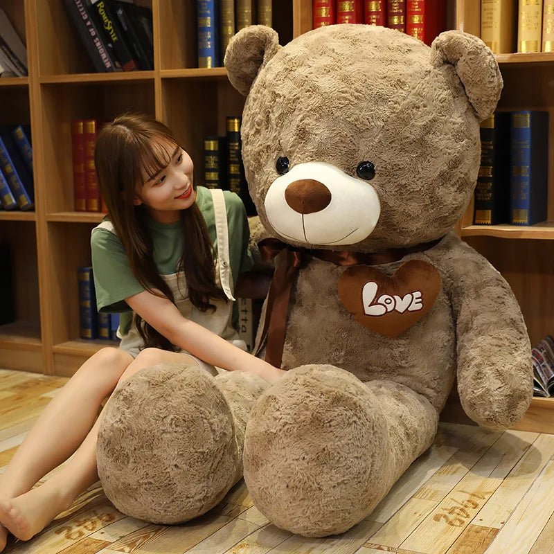 Nice New Hot High Quality 2 Colors Teddy Bear With Love Stuffed Animals Plush Toys Doll Pillow Kids Lovers Birthday Baby Gift - Kenner House Emporium