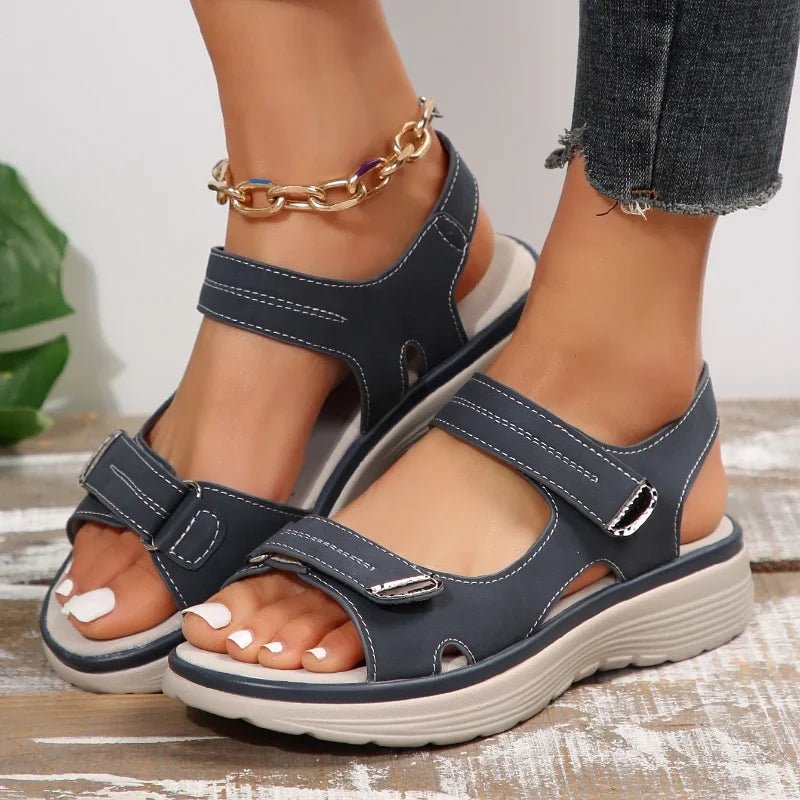 2025 New Summer Sandals Comfortable Sandals Women Walking Open Toe Wedges Women's Shoes Fashion Beach Slippers Platform Sandals - Kenner House Emporium