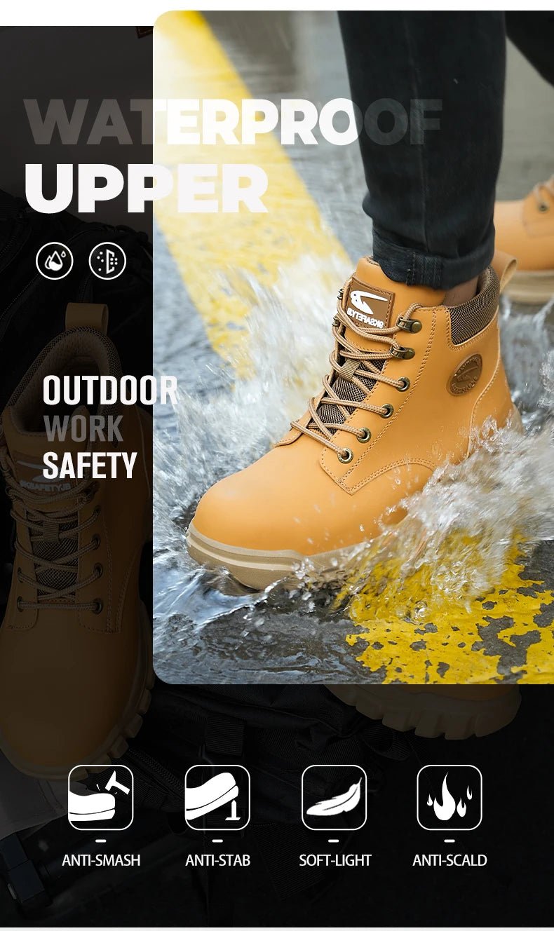 Steel Toe Shoes for Men Women Lightweight Anti - smash Steel Toe Sneakers Indestructible Work Boots Construction Safety Shoes - Kenner House Emporium