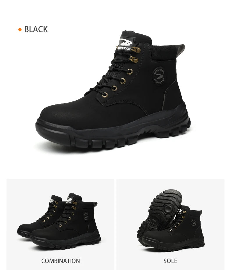Steel Toe Shoes for Men Women Lightweight Anti - smash Steel Toe Sneakers Indestructible Work Boots Construction Safety Shoes - Kenner House Emporium