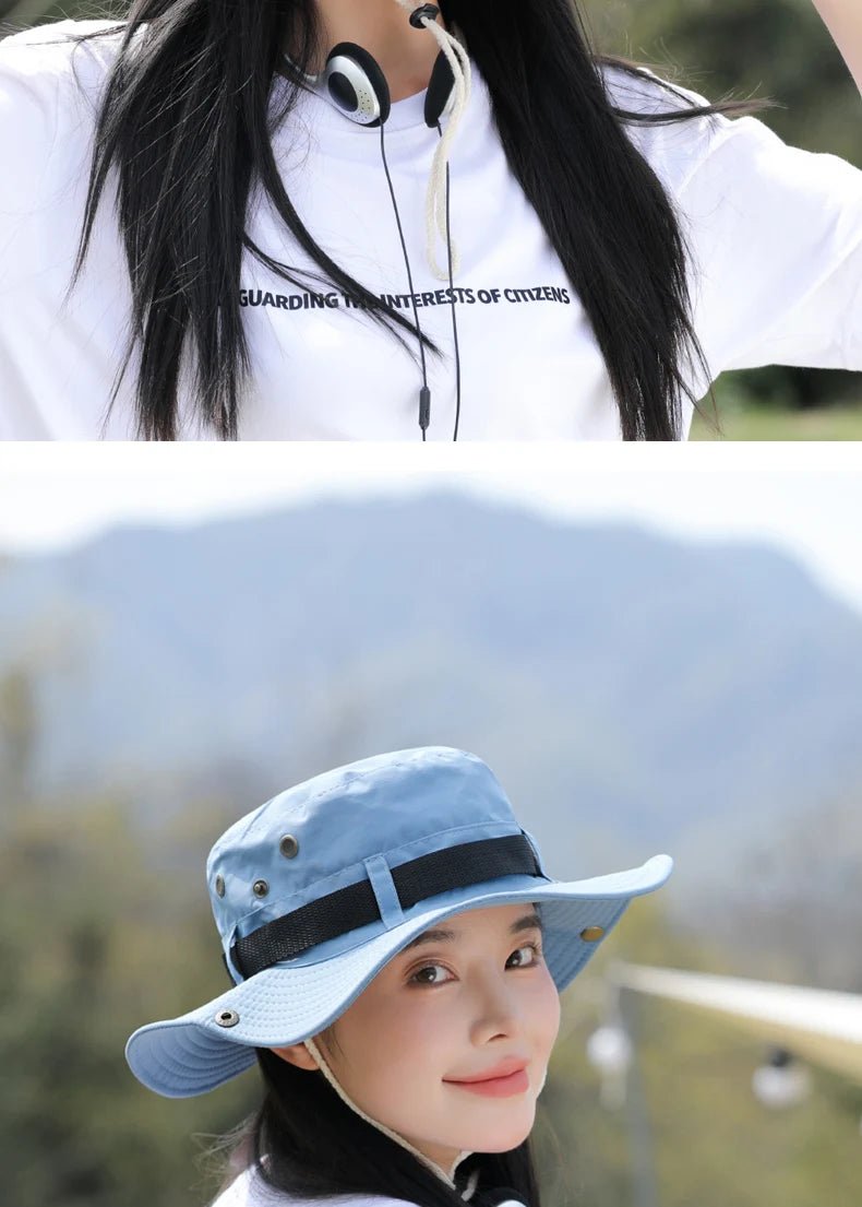 Women Bucket Hat Spring Summer Hats For Women Men Outdoor Sunshade Camping Climbing Sunscreen Bob Cap Foldable Sun Hat New - Kenner House Emporium