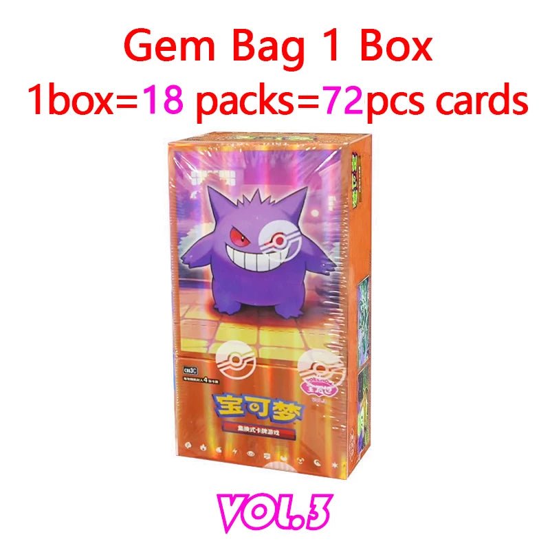 Original Pokemon gempack Cards Vol.4 Vol.3 Vol.2 Vol.1 Trading PTCG Bag Gem Box Deck Sprigatito Eevee Pikachu Gengar Card Gift - Kenner House Emporium