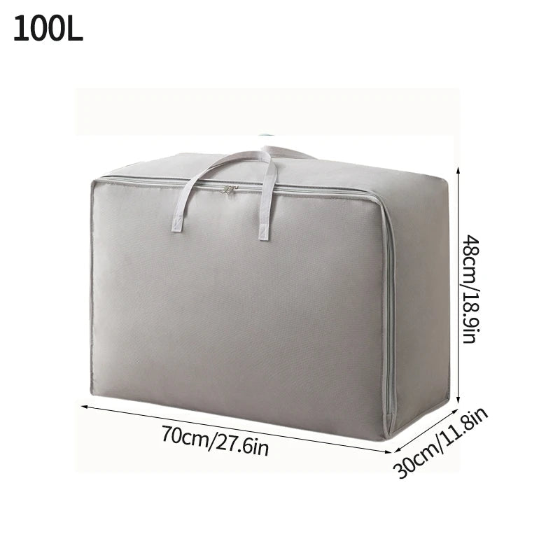 Large Capacity Clothes Storage Bag Waterproof Cabinet Wardrobe Organizer Quilt Pillow Blanket Organizer Dustproof Bedding Storag - Kenner House Emporium