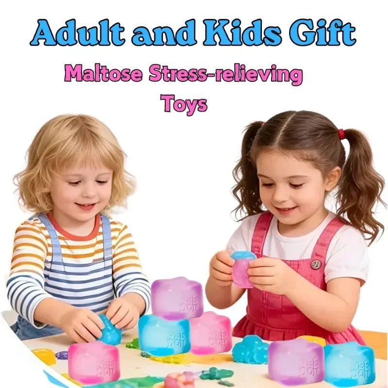 Squishy toys Nee Doh Jellyfish & Cube Squish Toy, Soft Jelly Squeeze Stress Relief Fidget Toy, Sensory NeeDoh for Kids & Adults - Kenner House Emporium